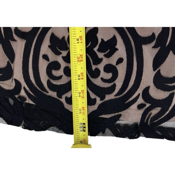 Soieblu Black Lace Overlay Beige Lining Dress Size Medium Romantic Whimsigoth - Picture 11 of 16